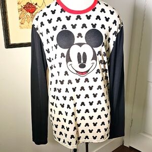 Disney Mickey‎ Mouse Long Sleeve Tee - Black & White